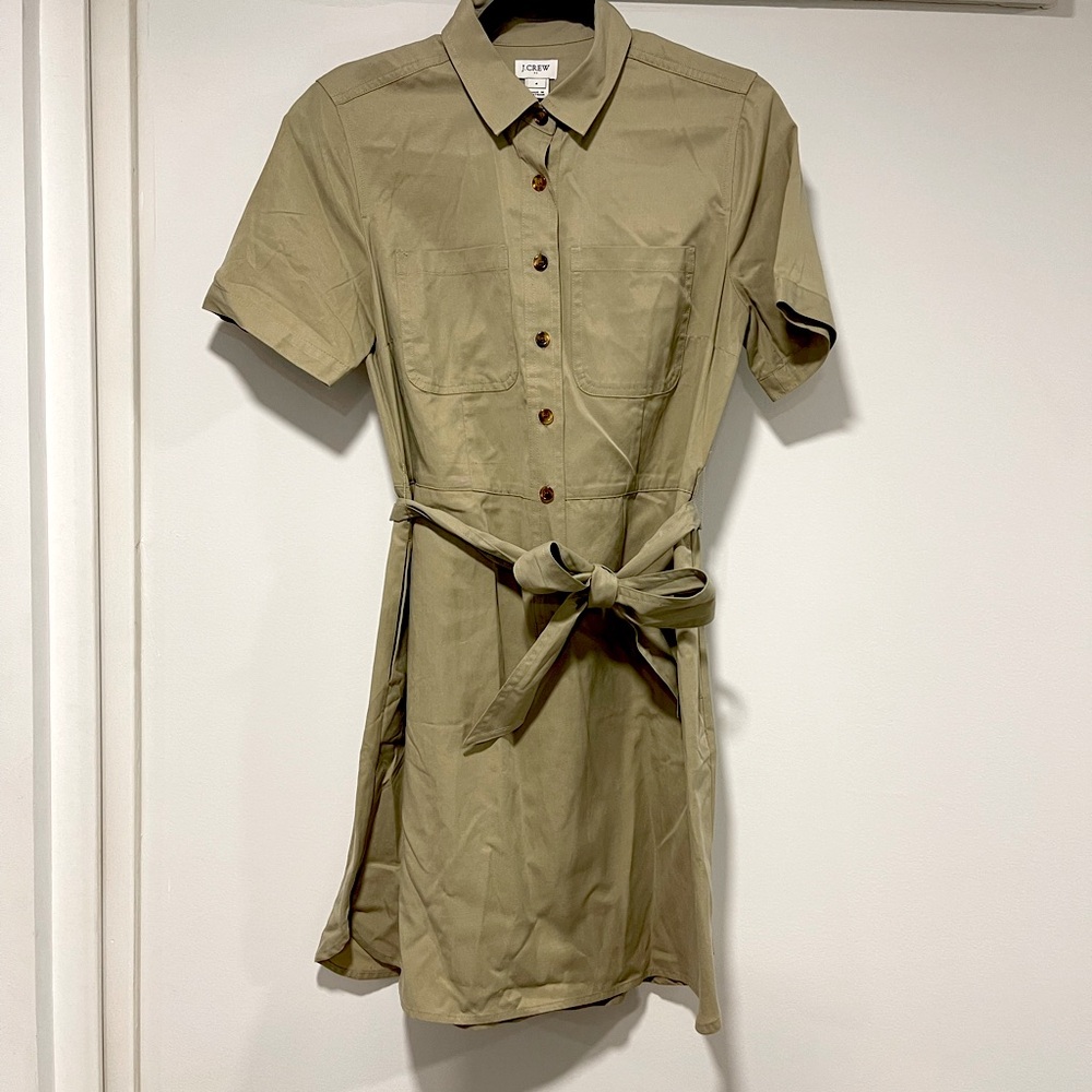 J. Crew Utility Dress Women’s 4 Khaki Tan